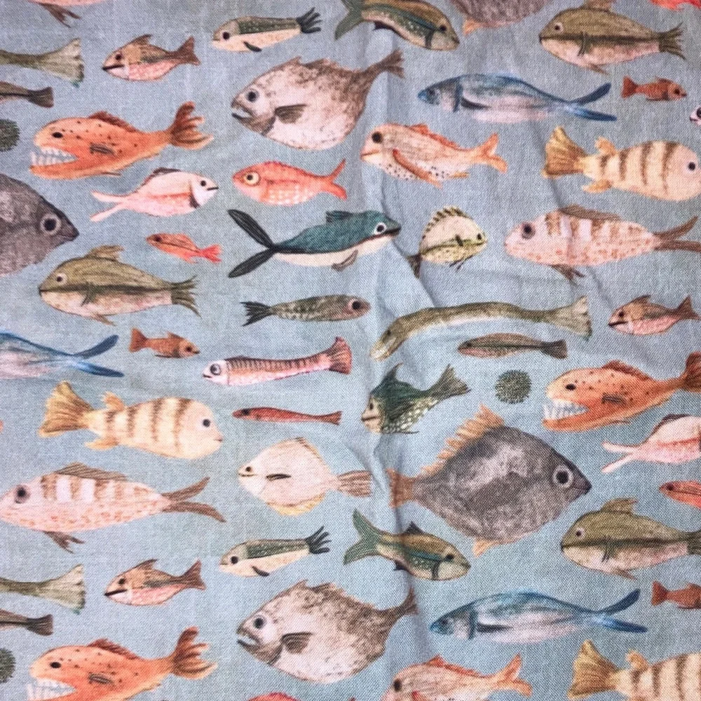 #167. 🆕 NWOT - Yeah Baby Goods - Ocean Fish High Chair Cushion Cover